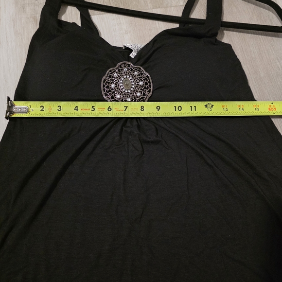 Chic Black Women's Camisole with Embellishment Y2K - Picture 4 of 6